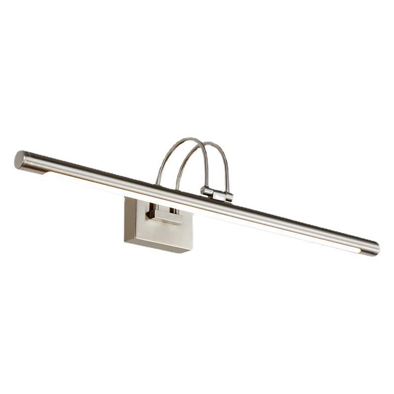 Led 12w Ip44 Miroir Applique Murale Éclairage De Salle De Bain Nickel Intérieur Éclairage Avec Interrupteur, 60cm 3000k Appliques Pour Tableaux Et Vitrines Bras Réglable Lampes De Lecture