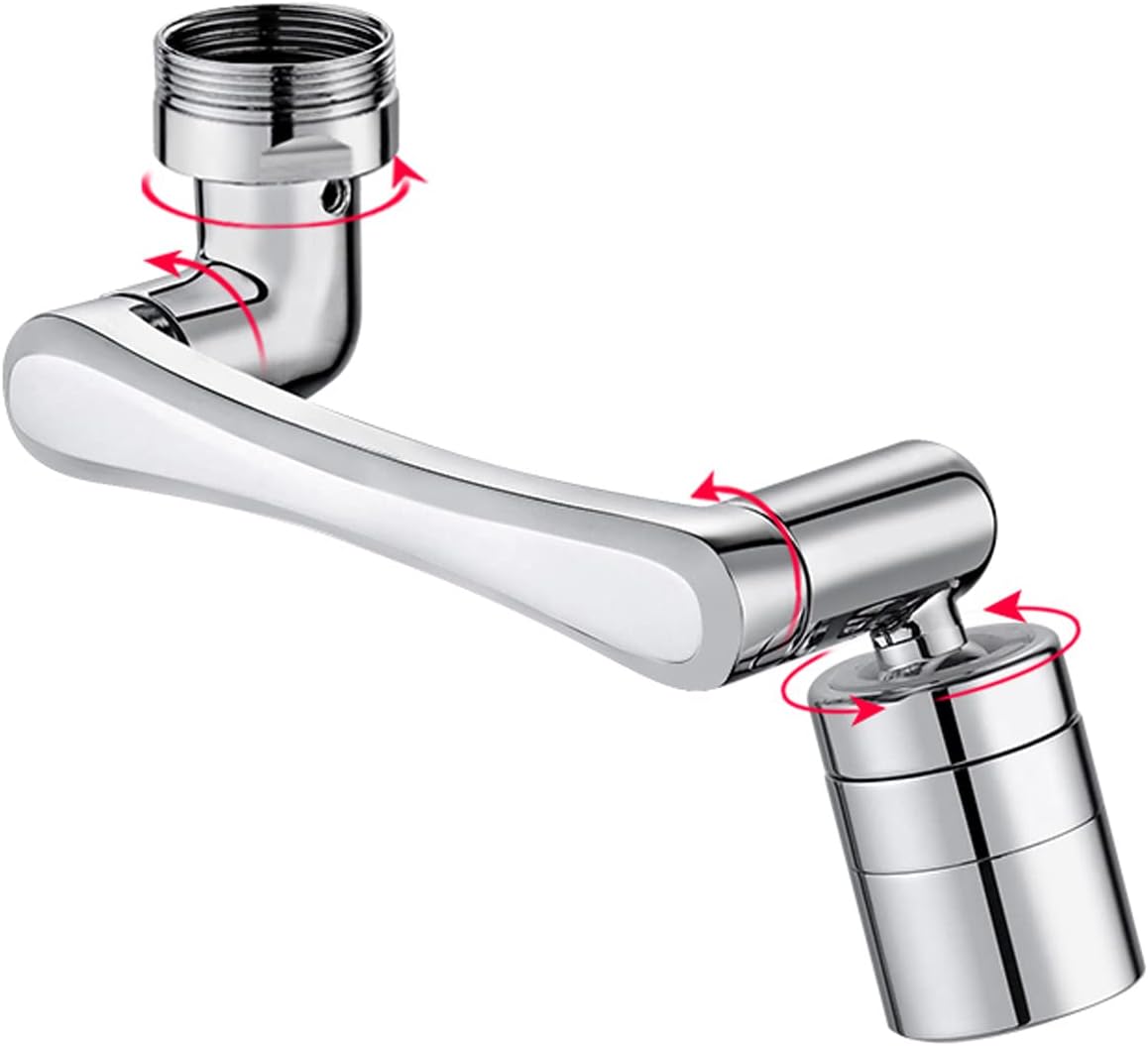 Aérateur Pour Robinet 2 En 1 Filtre Anti-éclaboussures Universel, Robinet Rotatif À 1440° Salle De Bain, 2 Modes De Rotation Réglable Robinet De Cuisine,