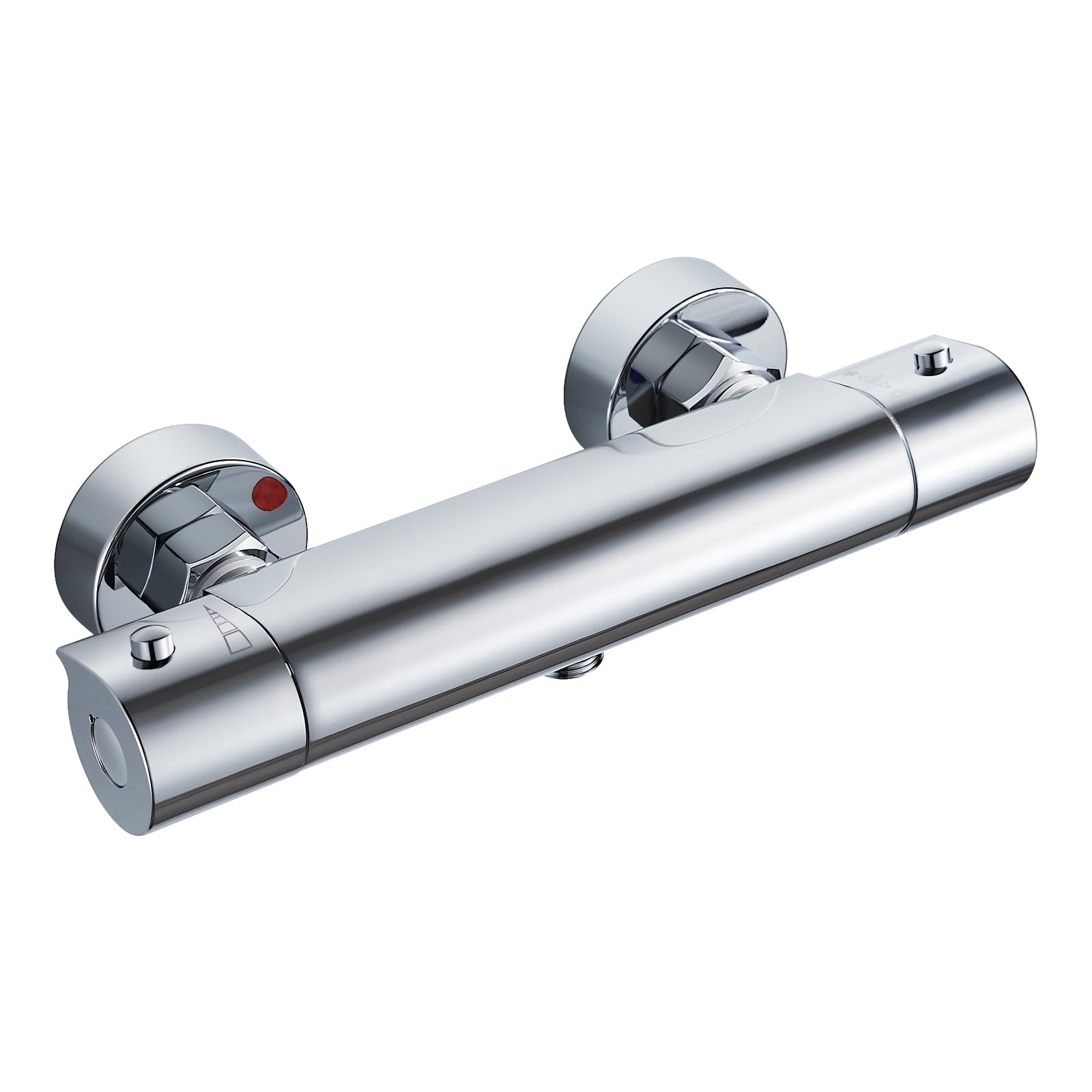 Mitigeur Douche Thermostatique, Robinet Thermostatique De Douche Avec Bouton Sécurisé À 38°c, Mural Thermostatique Douche De Baignoire En Laiton Entraxe 150mm, Chromé