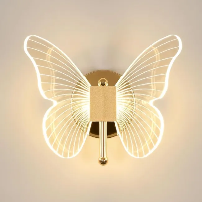 Applique Led 10w, Applique Papillon Créatif, 3 Couleurs Réglables 3000k-6500k Lampe De Chevet (93626940 Ugs Offre : 1025liu40)