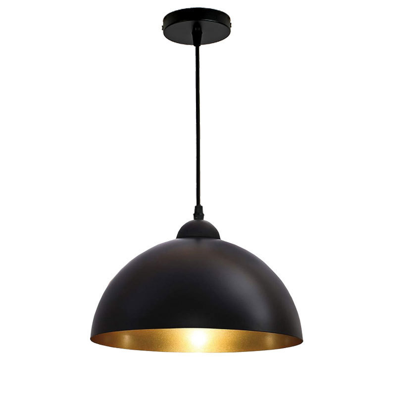Diameter : 30 Cm - Black Lt057（without Bulb） Set Of 1 Retro Metal Pendant Lights - Vintage Industrial Style