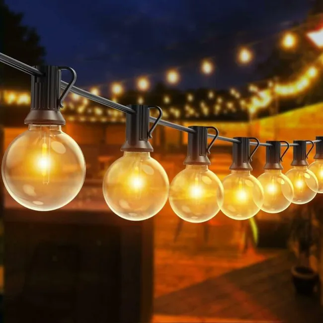 Guirlande Extérieure, 30m Led Guirlande Avec 50+2 Guirlande Ampoule Incassables, Ip44 Étanche Guirlande Guinguette Led