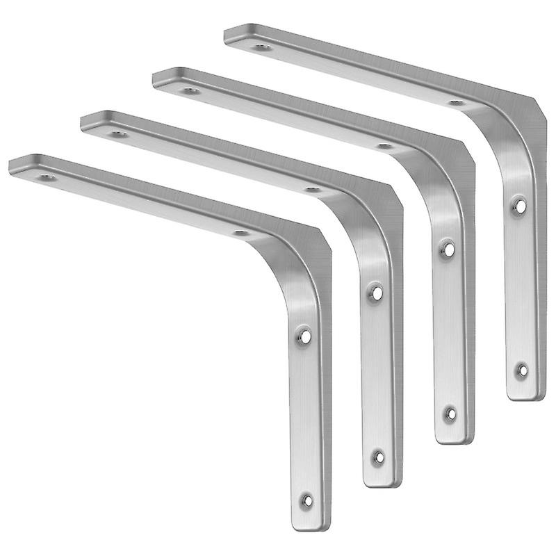 Lot De 4 Équerres De Fixation Murales Robustes, Avec Vis, Pour Étagères Murales (150 X 200 Mm).