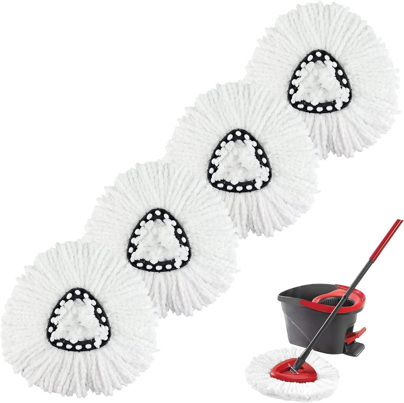 Pack Spin Mop Replacement Head Microfiber Triangular Mop Pads Washable And Reusable Compatible With Ocedar And Vileda Turbo