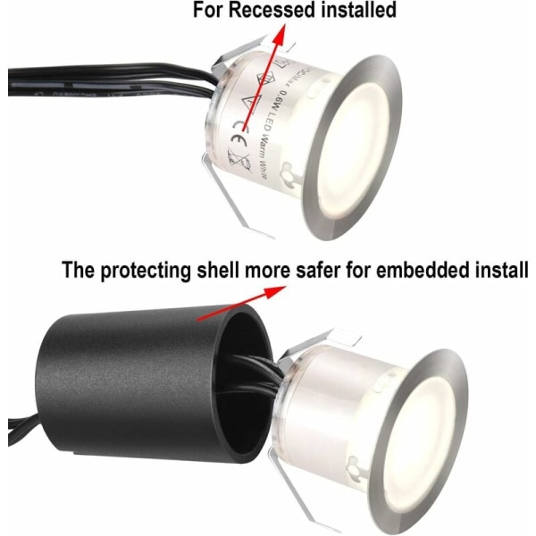 Led Golvlampa (standard Européen 16 Set Varmvit 10) Vit