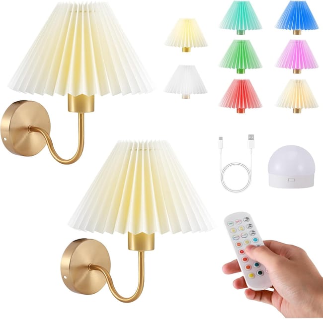 Lot De 2 Appliques Murales D'Intérieur Modernes, À Intensité Variable, Sans Fil, Rechargeables, Pour Chevet, Chambre, Salle De Bain, Couloir (sku Produit : 96775842 Sku Offre : Mkh25.7.21-20)