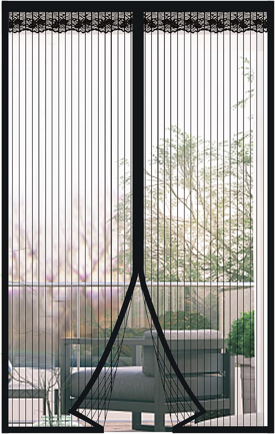 Door Mosquito Net Magnetic Fly Curtain Anti-mosquito Door Curtain With Magnetic Closure Without Drilling For Balcony Door, Cellar Door, Terrace Door (black, 85cm200cm)-denuotop