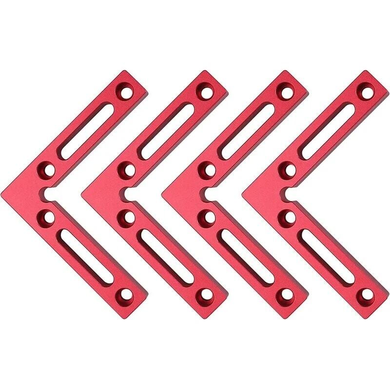 Équerres De Positionnement À 90 Degrés En Alliage D'Aluminium 4,7"x 4,7" Pince D'Angle Type L 90°pinces À Angle Droit Pour Tiroirs Armoires Cadre Photo