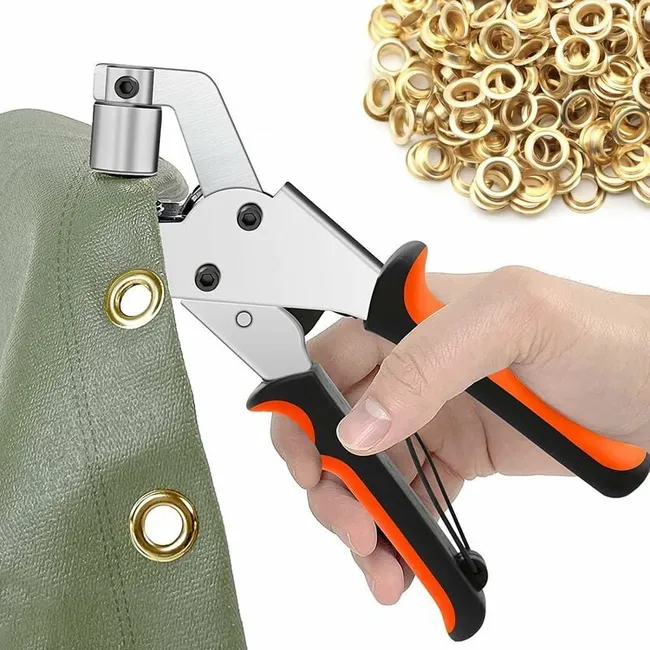 Pince À Oeillets Pour Bâches, Lot De 300 Oeillets (ø 10 Mm), Pince À Oeillet Portable Pour Tissus, Bâche, Cuir,trimec
