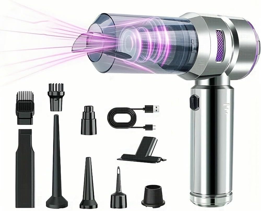 Portable Car Vacuum Cleaner 16000pa 100w 4-in-1 Rechargeable Handheld Vacuum Cleaner