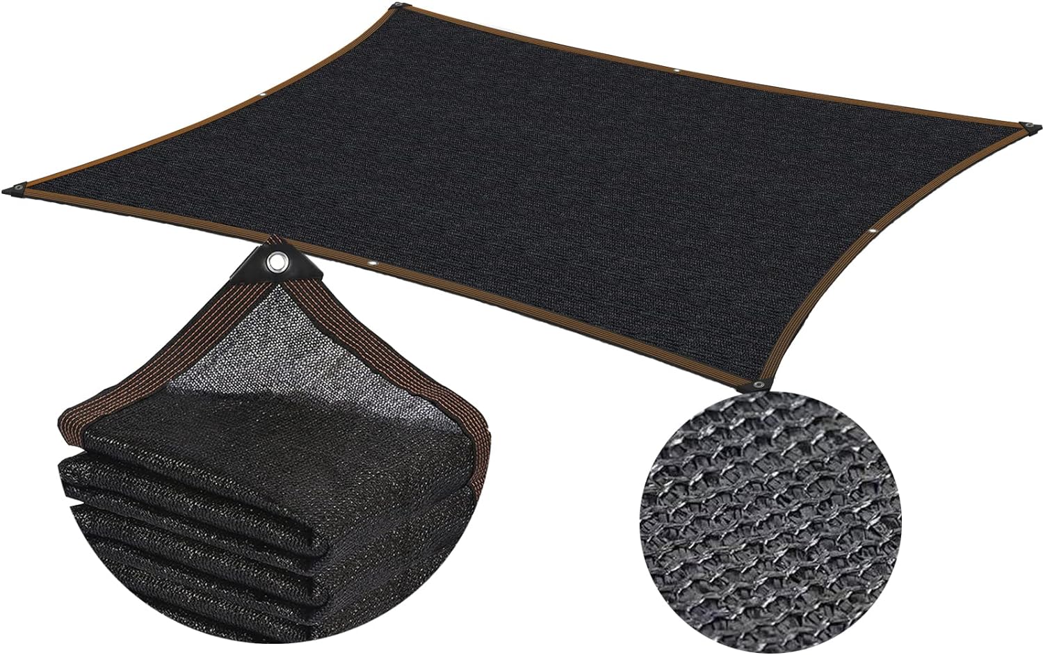 D'Ombrage Avec Œillets - 90% - Bloque Efficacement La Lumière Du Soleil Et Les Rayons Uv Pour Pergola, Jardin, Serre, Poulailler, Extérieur (2x5m)