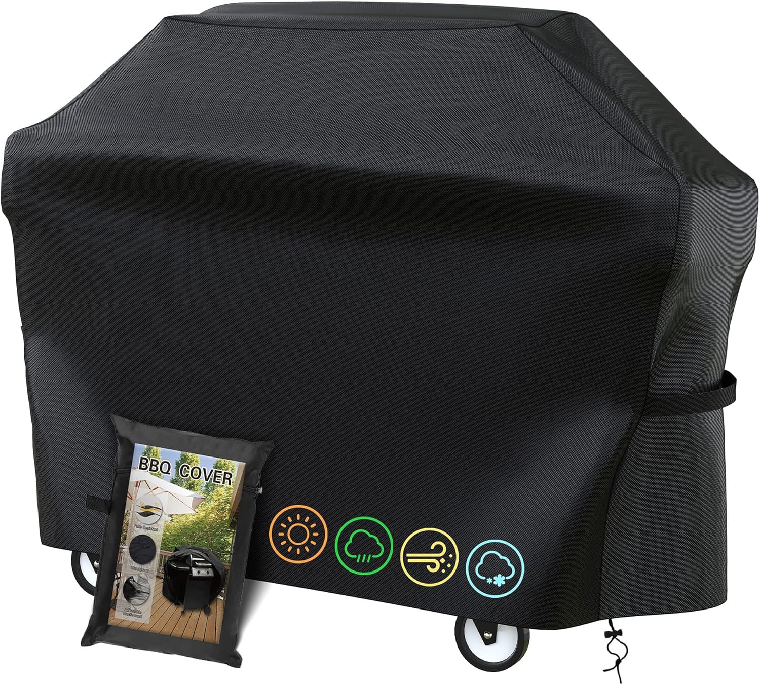 Housse Barbecue Exterieur,housse Plancha Exterieur,210d Oxford Protection Bbq ,résistant Aux Uv,à L'Eau Et Aux Larmes(145x61x117)