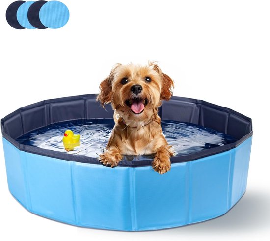 Piscine Pliable Pour Chien - Idéale Pour Les Petits Chiens Et Les Chiots - Piscine Antidérapante - Piscine Pour Animaux - Parfaite Pour Le Jardin - Convient Aux Animaux Et Aux Enfants - Légère Et Port