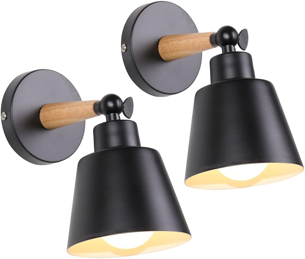 Packs Appliques Murales Vintages Industrielles Plafonniers Luminaires E27 En Métal Réglable Lampe Interieur Rétro Pour Chambre Cuisine Restaurant