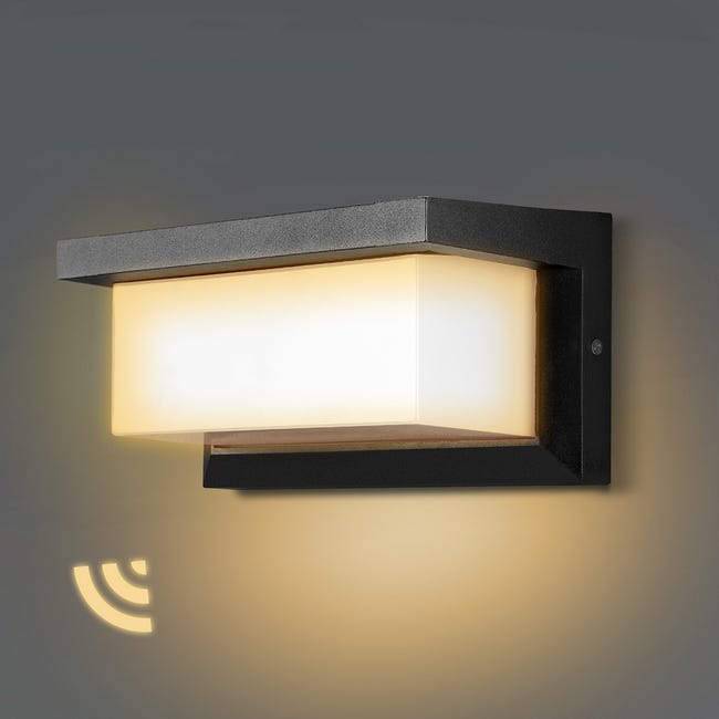 Applique Murale Led 18w Ip65 Sensor Applique Extérieure Blanc Chaud