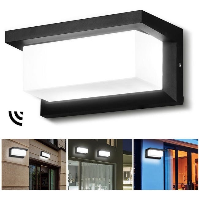 Applique Murale Led 18w Avec Détecteur De Mouvement Ip65 Capteur Applique Murale Extérieure Deko Blanc Chaud