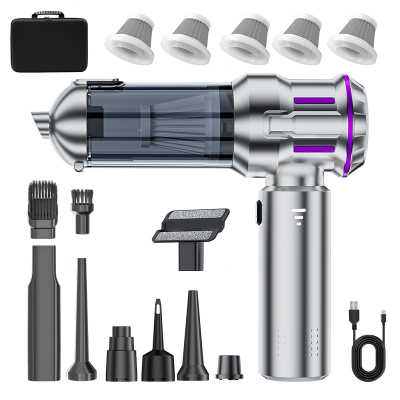 Aspirateur De Voiture, Mini Aspirateur De Voiture Sans Fil Puissant 4 En 1 De 25 Kpa Avec Moteur Sans Balais Et 3 Vitesses Réglables.