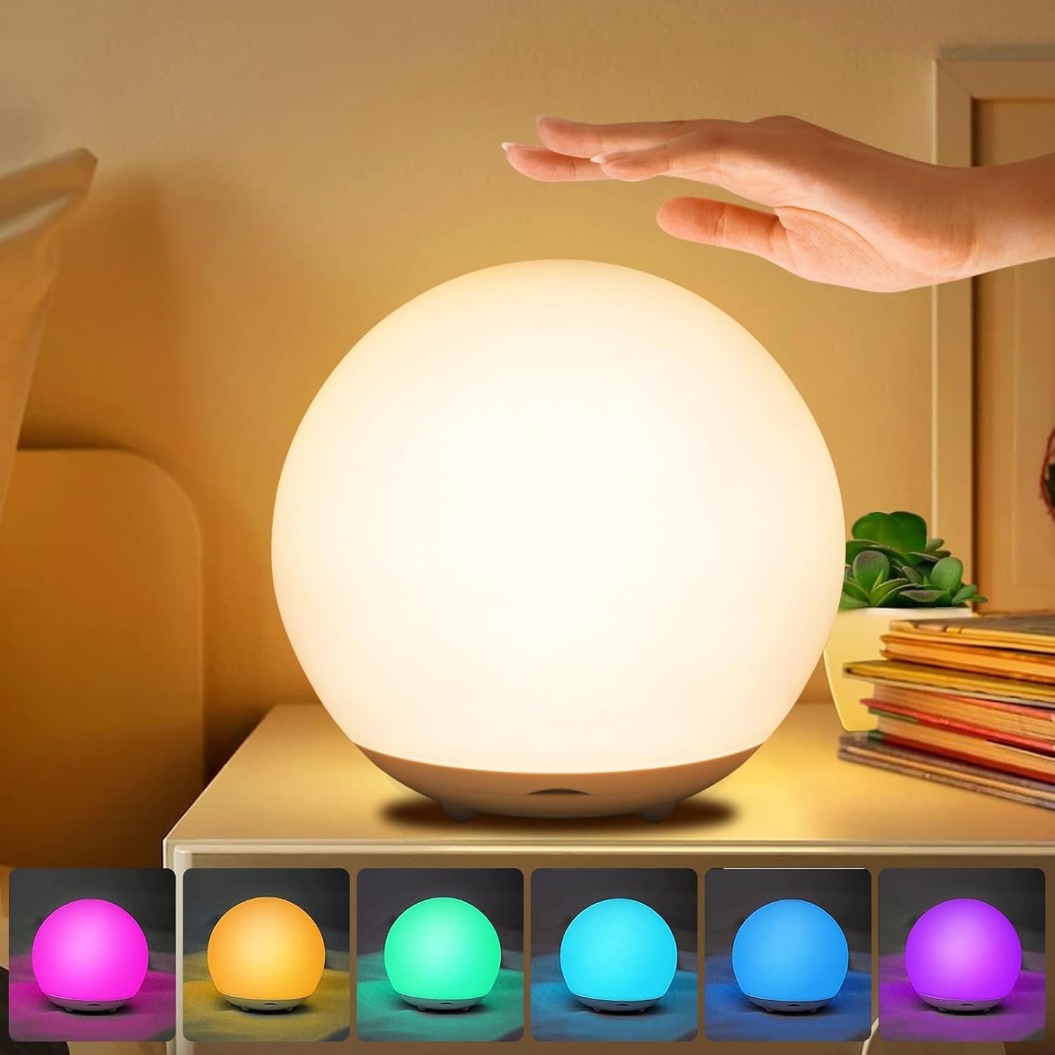 Lot De 2 Lampes De Chevet Rechargeables Usb Pour Enfants, Veilleuse Avec Minuterie, Silicone, Interrupteur Tactile