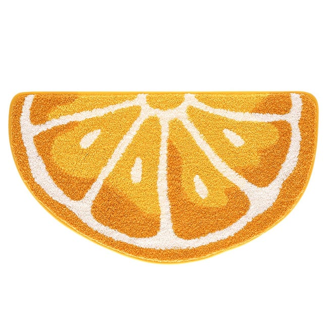 Tapis De Bain, Doux, Antidérapant, En Microfibre Absorbante, Lavable En Machine, Convient Aux Toilettes, Baignoires Et Chambres, 45 X 80 Cm (orange)