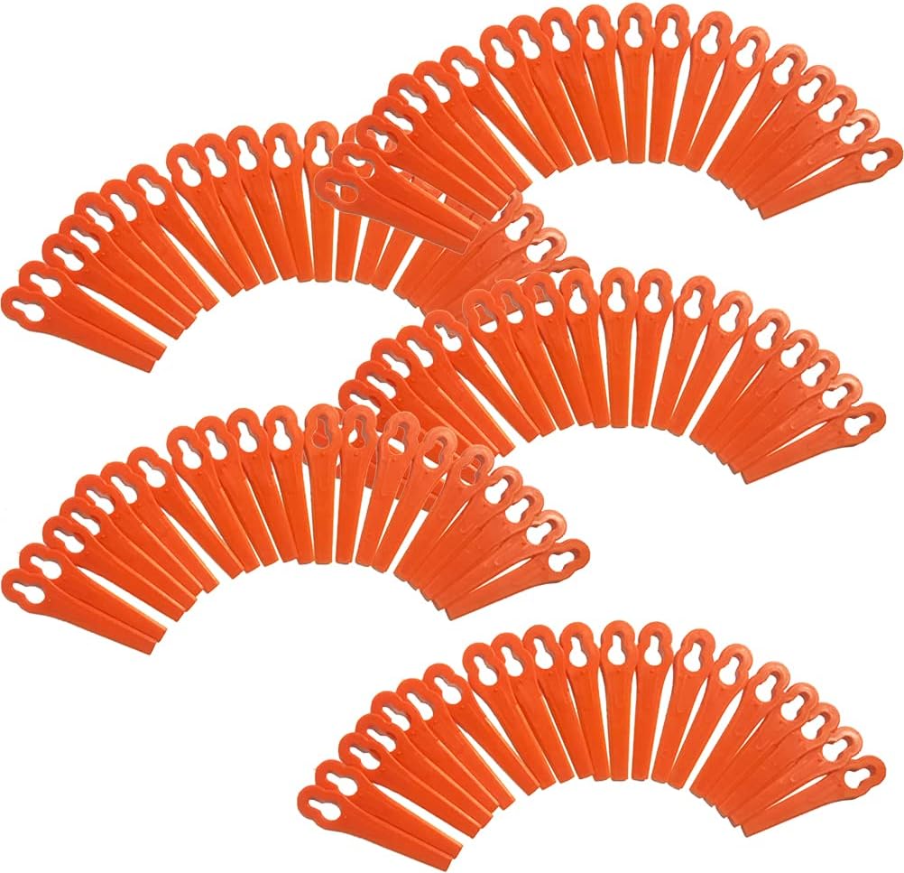 Replacement Blades For Florabest Frta Ian Lidl, 83 Mm Long, Plastic, Orange, 100 Pieces