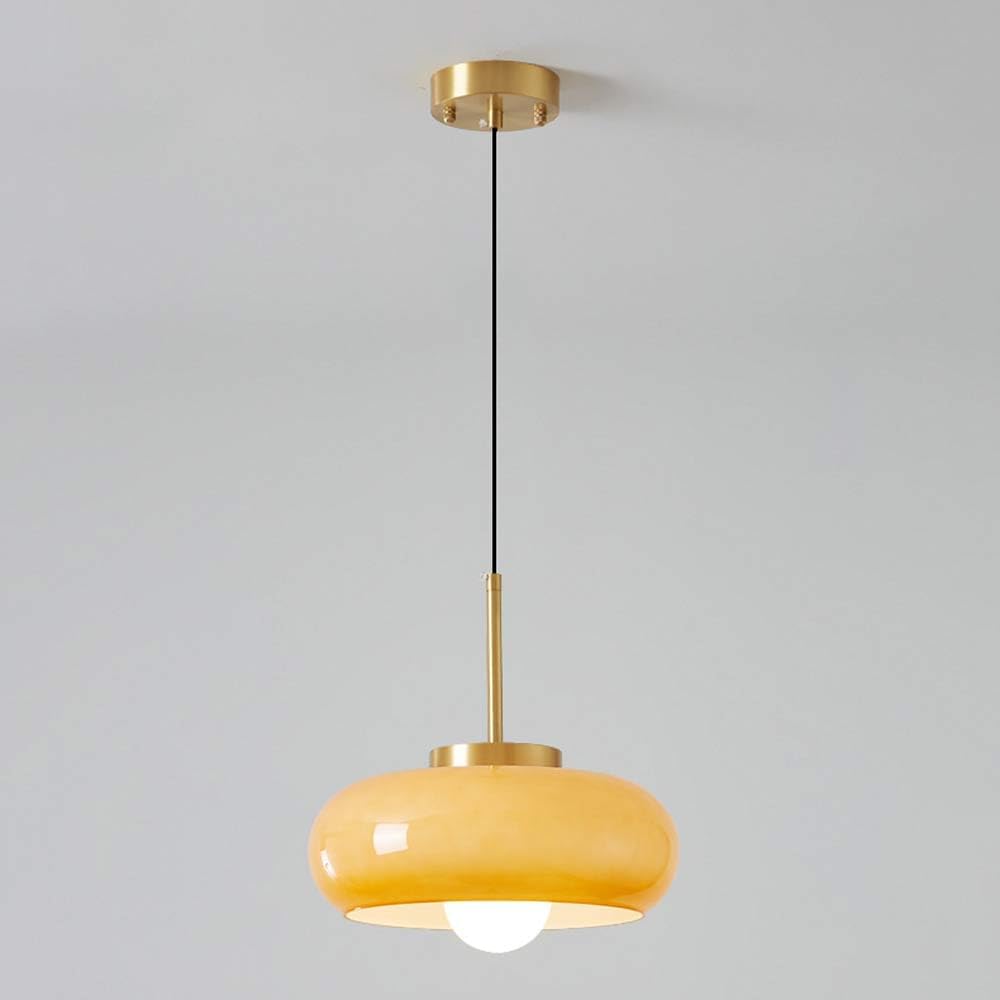 Svkbjroy Lumière Suspendue En Verre Orange, Éclairage Pendant De Couloir De Couloir Pour La Cuisine, 28cm