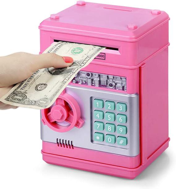 Tirelire Rose À Code, Tirelire Électronique, Cadeau Idéal Pour Les Enfants