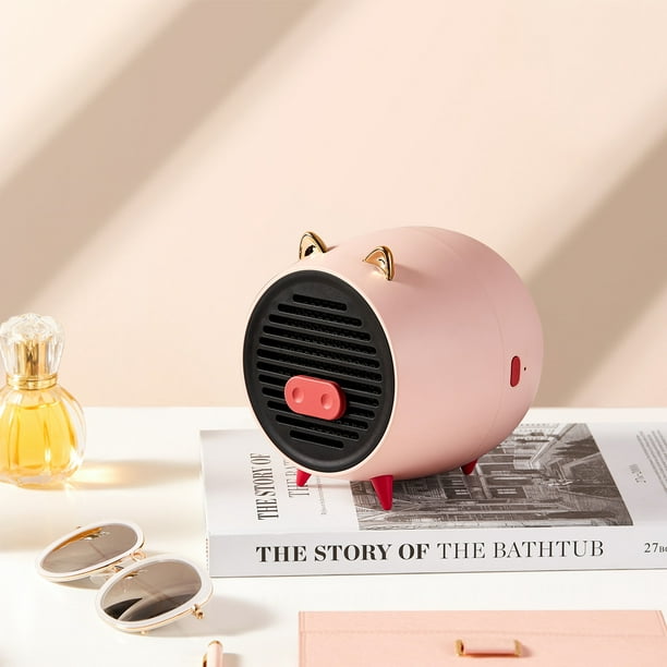 Chauffage Soufflant Électrique, Mini Chauffage Soufflant Usb, Chauffage D'Appoint Portable En Céramique Pour La Maison, Le Bureau Ou La Salle D'Étude (rose)