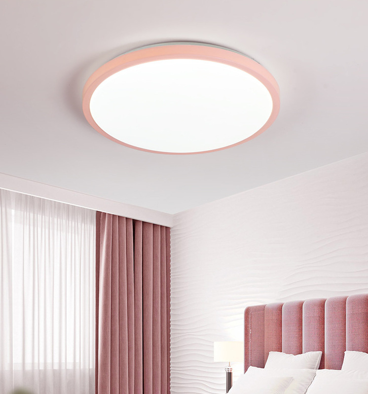 Lumière Led De Technologie Réglable Avec Télécommande De Commande, Lumière Rouge De 24w, Pour Salle De Bain, Dortoir, Salle D'Été, Cuisine, Pasillo, Couleur Rose