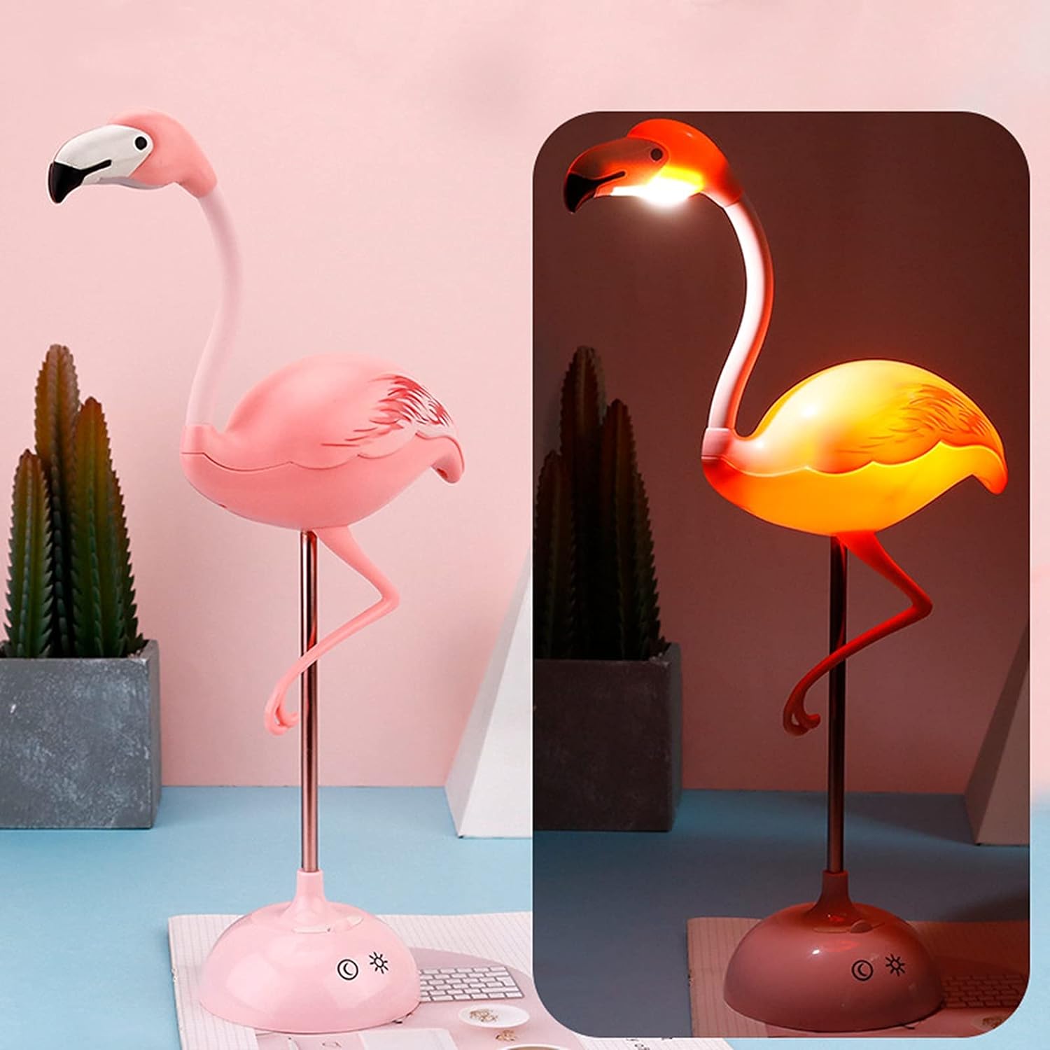 Lampe De Bureau De Flamenco, Bonne Lampe Rose, Accessoires De Bureau Kawaii