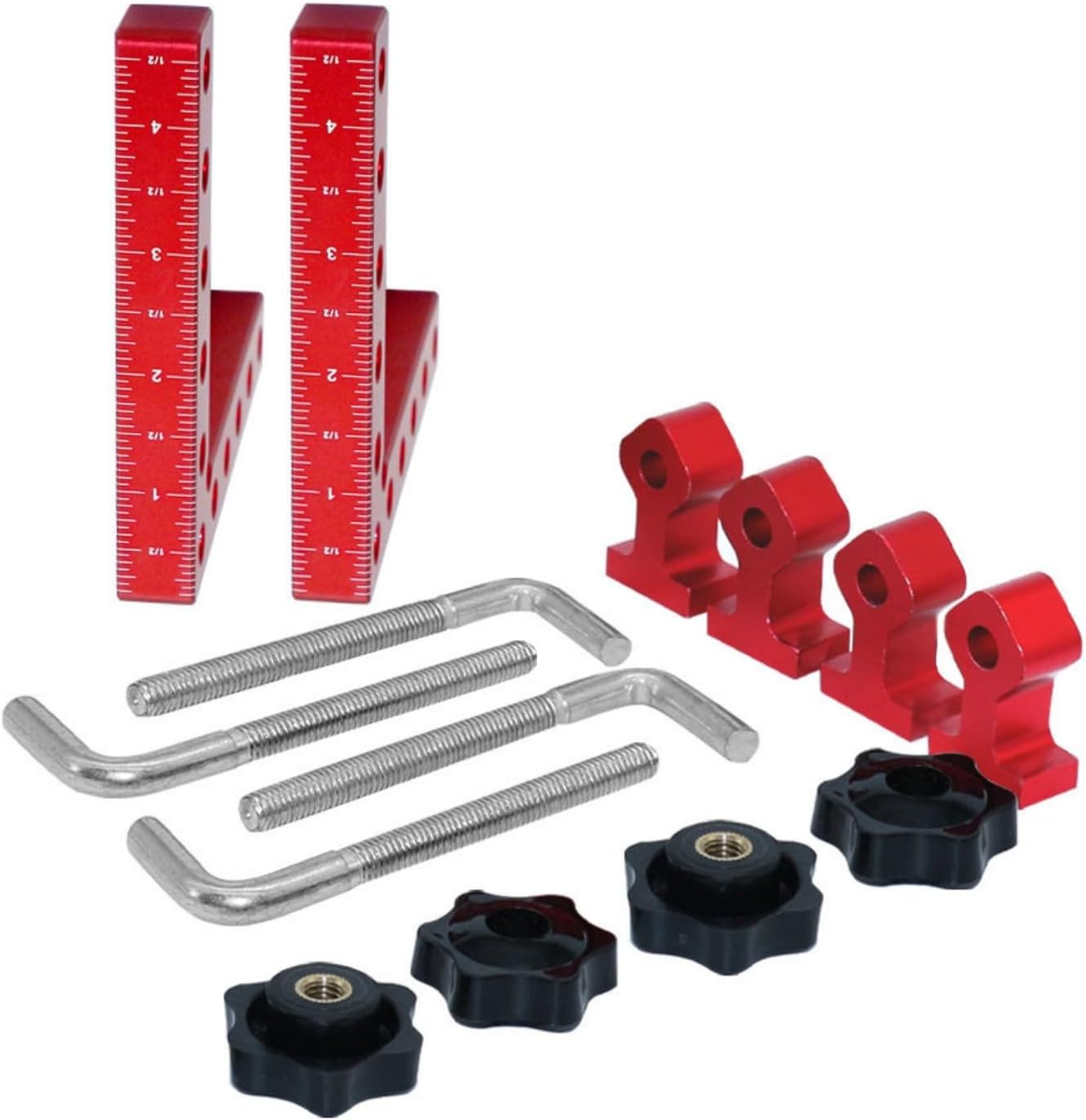 Pinces À Angle Droit De 14 Cm - Équerre De Positionnement À 90 Degrés Pour Des Tâches De Travail Du Bois Et De Soudure Sûres Et Précises (rouge 2 Pack)