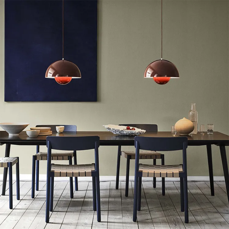 Lustre, Suspension Moderne, Plafonnier Suspendu Avec Ampoule, Luminaires De Décoration Intérieure, Lumière Chaude, 23 Cm (rouge)