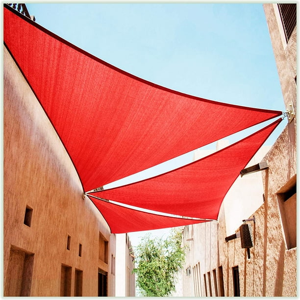 Voile D'Ombrage Triangulaire De 3,65 M (12 Pi), Rouge
