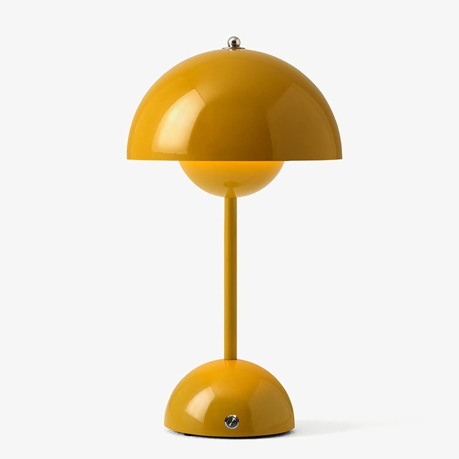 Lampe De Table Moderne En Forme De Champignon En Fer À Led - Lampe De Chevet Nordique Ronde En Métal Pour Salon, Chambre À Coucher, Salle D'Étude, Bureau À Domicile (jaune) (rouge)