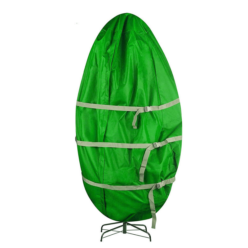 Sac De Rangement Pour Sapin De Noël Lycxames Rouge, Avec Fermeture Éclair Et Poignées, 114 X 254 Cm, Vert