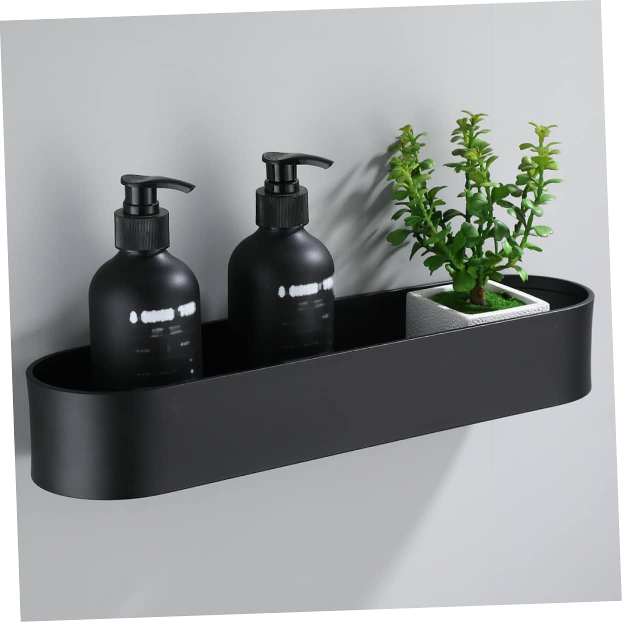 Support De Rangement Pour Salle De Bain Support De Rangement Nordique En Aluminium-style C Noir Monocouche 30cm