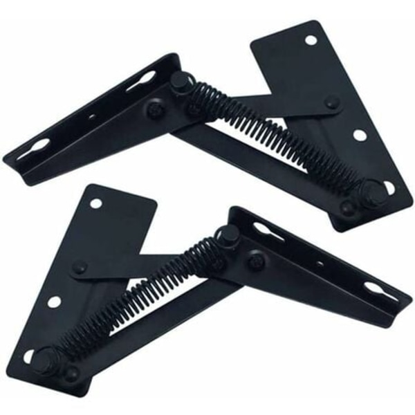 2 Supports De Levage Pliables À 80 Degrés, Charnières À Ressort Noires