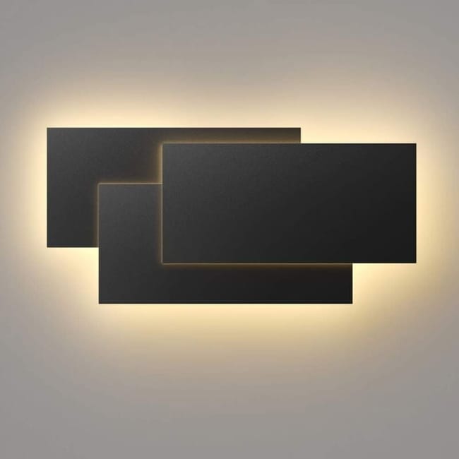 Applique Murale Led Moderne Éclairage Décoratif Chambre Salon Lampe Murale Intérieur Noir 24w Lumière Blanc Chaud - 1pcs (sku Produit : 94940383 Sku Offre : Lehuamwj117)