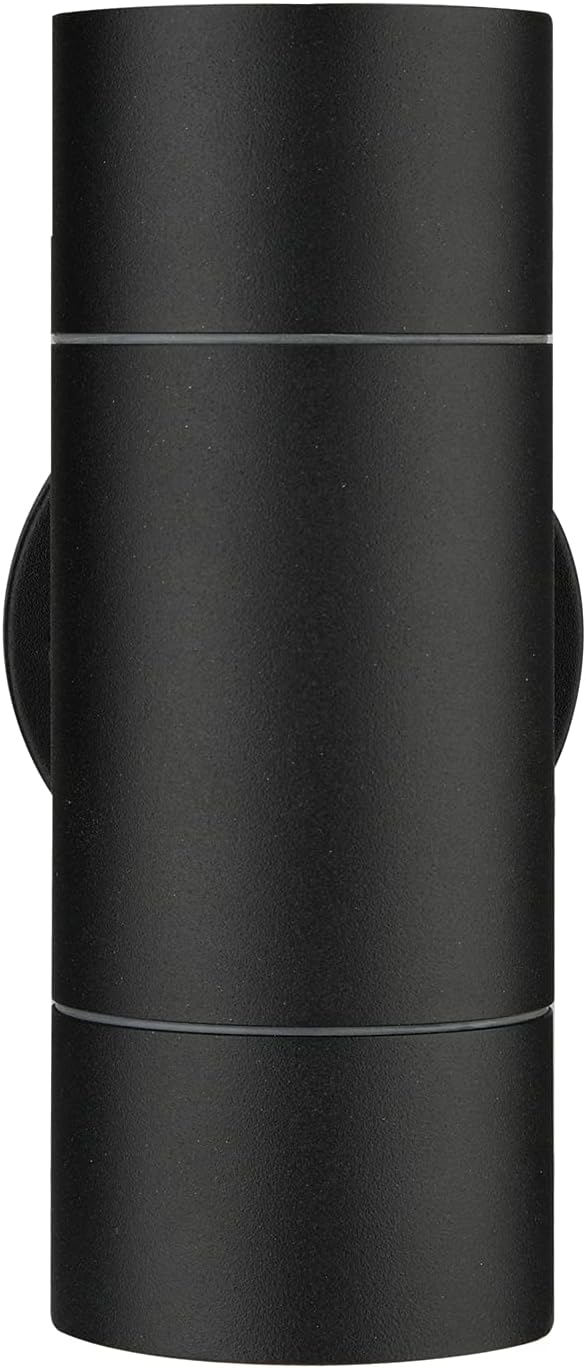 Applique Murale Extérieure Rhafayre, Étanche Ip54, Design Cylindrique Moderne En Alliage D'Aluminium Et Acier Inoxydable, Pour Intérieur Et Extérieur (noir)