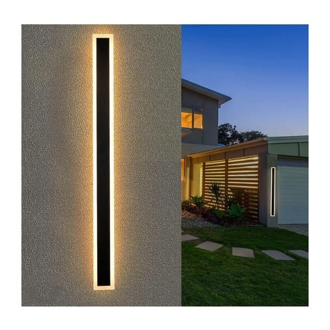 Applique Murale Extérieure - Applique Murale Étanche Ip65 100cm Noir 3000k Acrylique 21w Applique Murale Intérieure Extérieure (sku Produit : 94940358 Sku Offre : Lehuamwj147)
