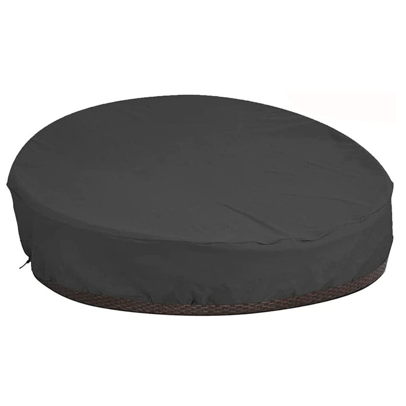 Auvent Rond Imperméable D'Extérieur Pour Lit, Canapé Et Mobilier De Jardin - Noir, 228 Cm