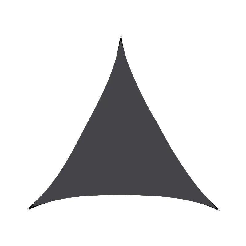Voile D'Ombrage Triangulaire Noire 3 X 3 X 3 M - 300d - Protection Solaire Pour Jardin, Piscine Et Extérieur