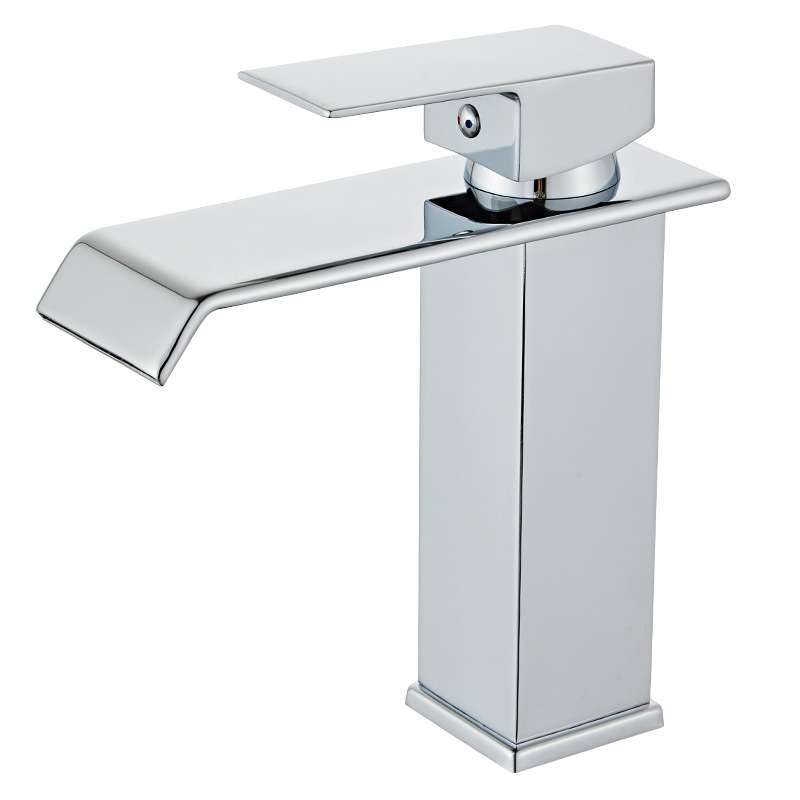 Robinet De Lavabo Monotrou, Robinet D'Eau Chaude Et Froide En Laiton Massif Pour Lavabo De Salle De Bain, Noir Et Or Mat