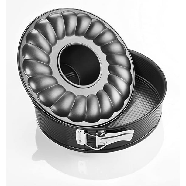 Moule À Charnière Pour Gâteau Rond, Moule À Charnière En Forme De Couronne, Moule À Gâteau Rond, Acier Inoxydable, Noir