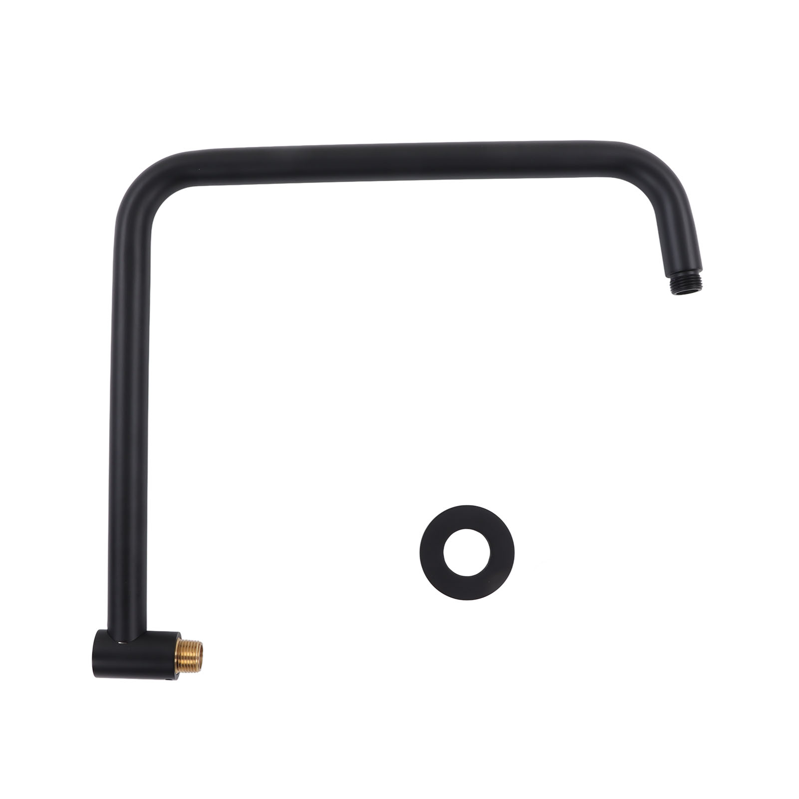 Bras De Douche En S Rotatif En Acier Inoxydable 304 Avec Flasque Noir - Extension De Pommeau De Douche