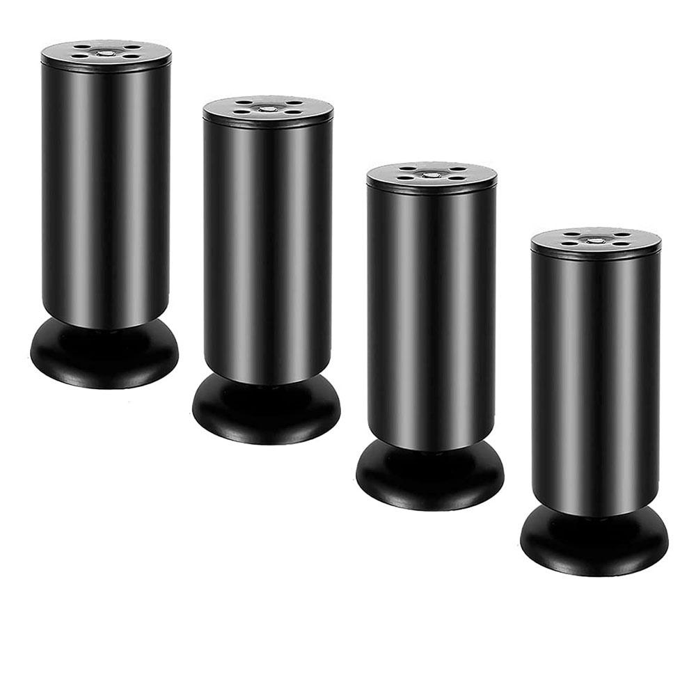 4 Pieds De Meubles En Acier Inoxydable Noir De 120 Mm Pour Canapé, Table Ou Autres Meubles De Bureau