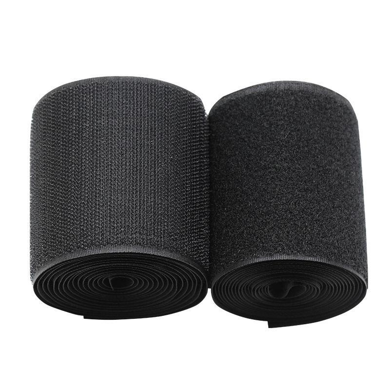Velcro Extra Large (10 Cm X 2 M), Pour Coudre Des Rayures Sur Du Tissu, Ruban En Nylon Noir Non Adhésif Pour La Gestion Des Câbles, La Couture, Le Bricolage À La Maison Et Au Bureau.