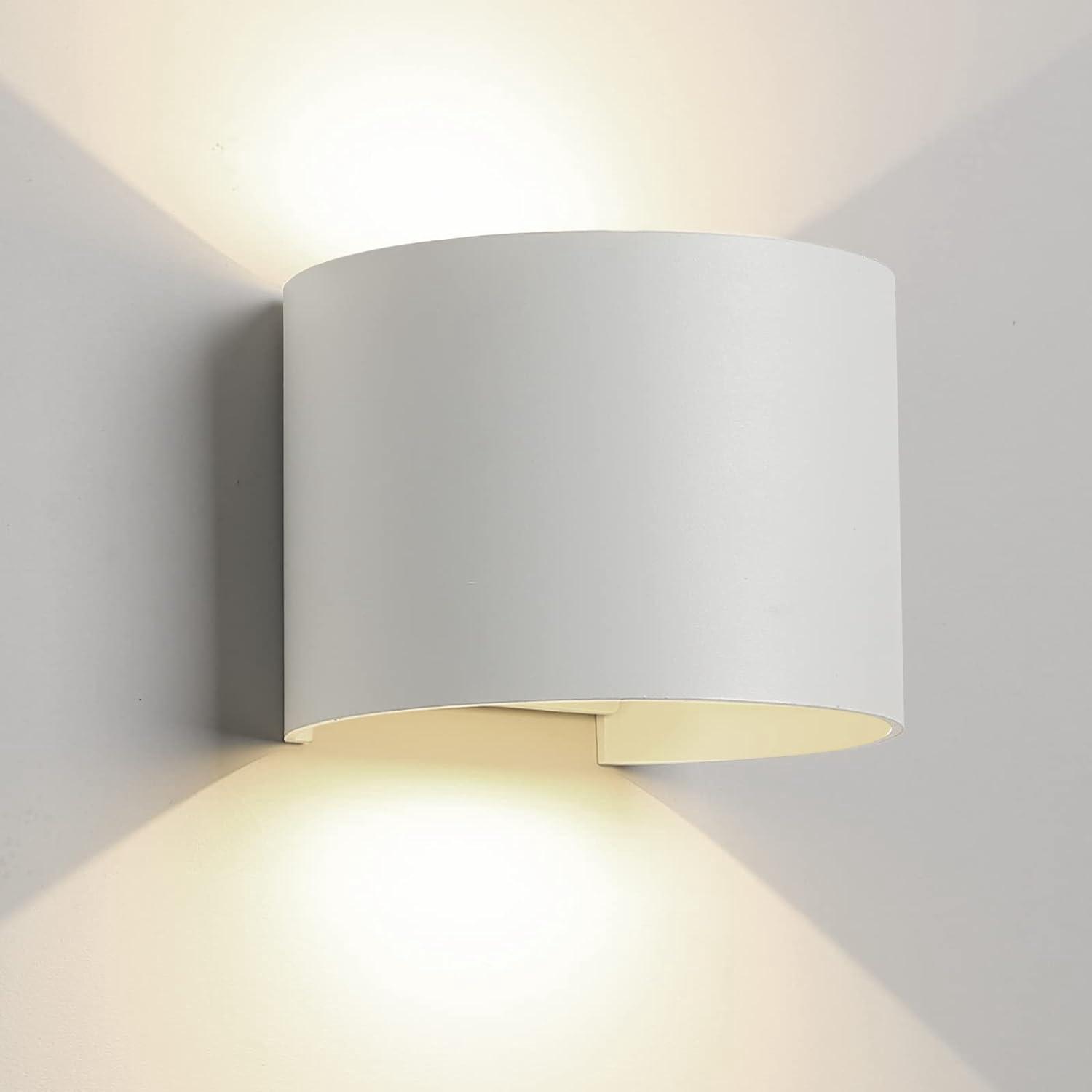 Applique Murale Led Intérieure 10 W, Applique Murale Extérieure Étanche Ip65, Applique Murale Moderne En Aluminium, Orientable Vers Le Haut Et Vers Le Bas, Blanc Neutre 4500 K 【blanc】