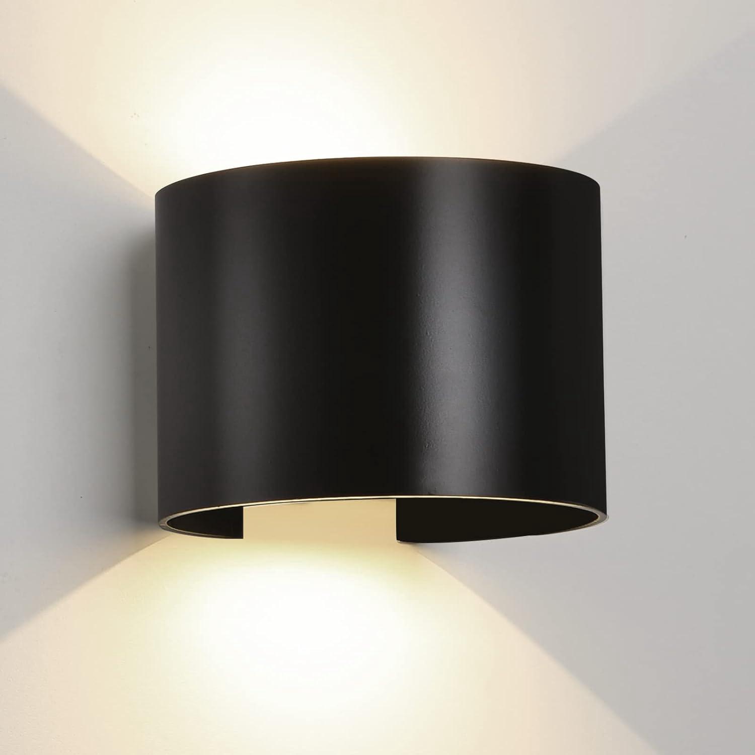 Applique Murale Led 10 W Pour Intérieur, Applique Murale Extérieure Étanche Ip65, Applique Murale Moderne En Aluminium, Orientable Vers Le Haut Et Vers Le Bas, Blanc Neutre 4500 K 【noir】