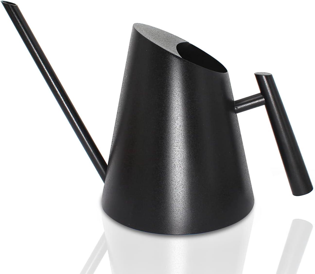Arrosoir En Cuivre Pour Plantes D'Intérieur - 900 Ml, Noir, Petit Arrosoir En Acier Inoxydable Avec Long Bec Droit, Arrosoir En Métal Pour Bonsaïs Et Fleurs D'Intérieur