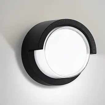 Applique Murale Intérieure Moderne À Led, Applique Murale Noire Mate, Applique Murale Extérieure Étanche 6500k Blanc Lumière Du Jour Pour Salon, Chambre, Salle De Bain, Couloir, Porche